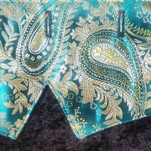 CUSTOM equestrian Shadbelly POINTS "TAIWAN" green gold paisley sz S, M, L, XL